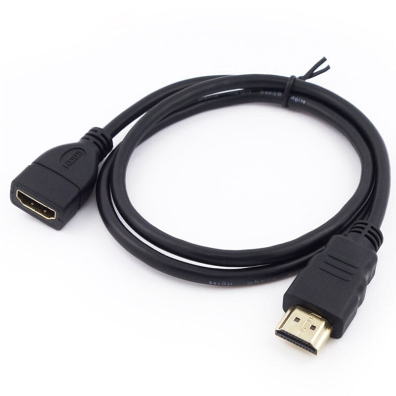 HDMI Extension Cable male to female  HDMI 1080p 3D 1.4v HDMI M/F Extended Cable for HD TV LCD Laptop PS3 Projector - ebowsos