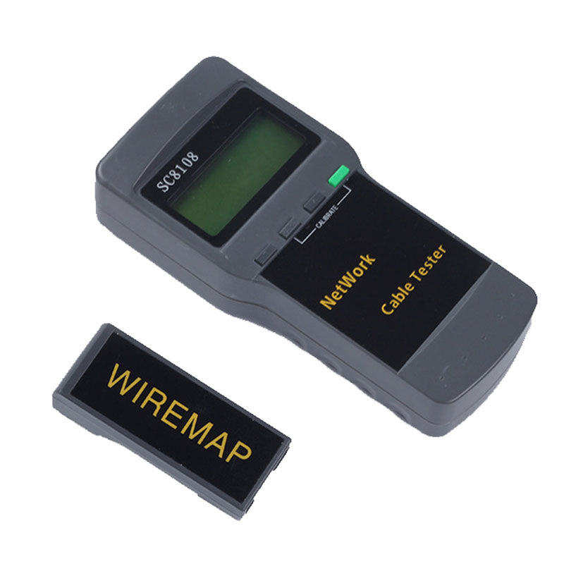 Portable Multifunction Wireless Network Tester SC8108 LCD Digital PC Data Network CAT5 RJ45 LAN Phone Cable Tester Meter - ebowsos