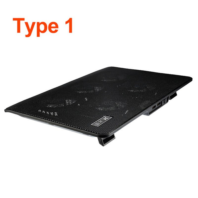 DC 5V LED 5 Fan Cooling Pad Cooler Laptop Cooling Pad Fan USB Port Cooling Stand Holder Cooler Radiator Notebook 14" 15.6" 17" - ebowsos
