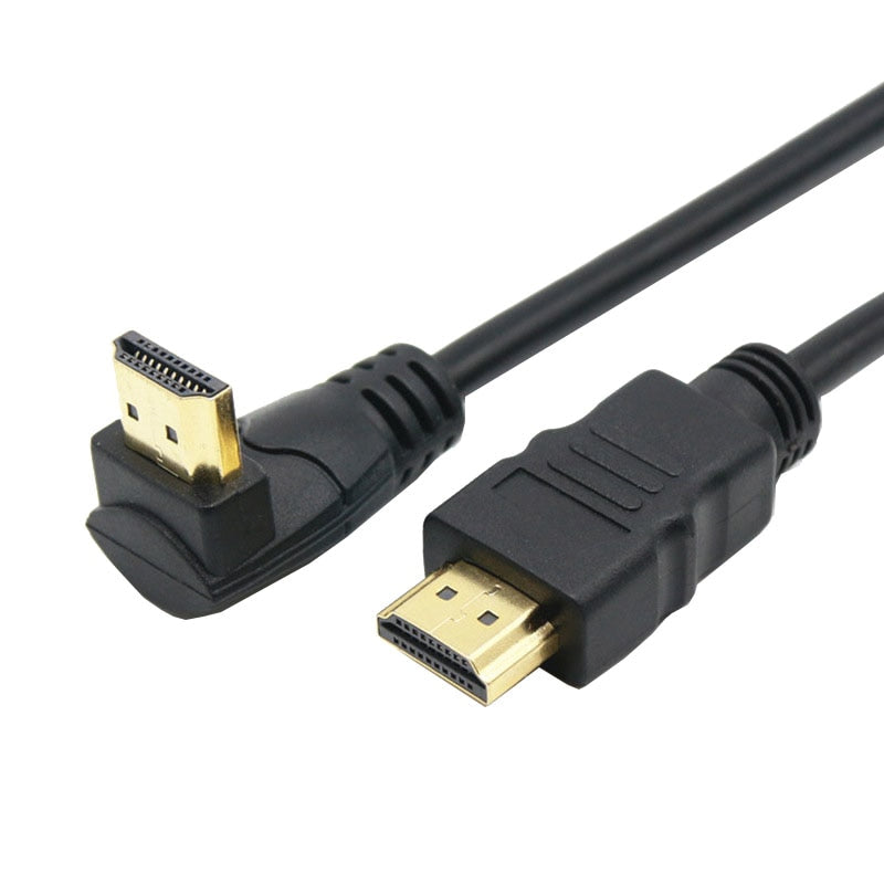 HDMI Male to Male Cable Cord Converter For XBOX HDTV DVD Video HDMI Down & Up & Left & Right Angled  90 degree HDMI cable - ebowsos