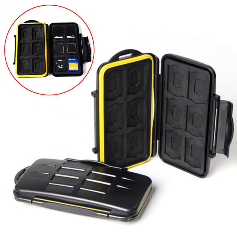 SDMSD12 Memory Card Case Anti-shock Waterproof Tough Micro SD Card Case for 12 SD card + 12 TF card - ebowsos