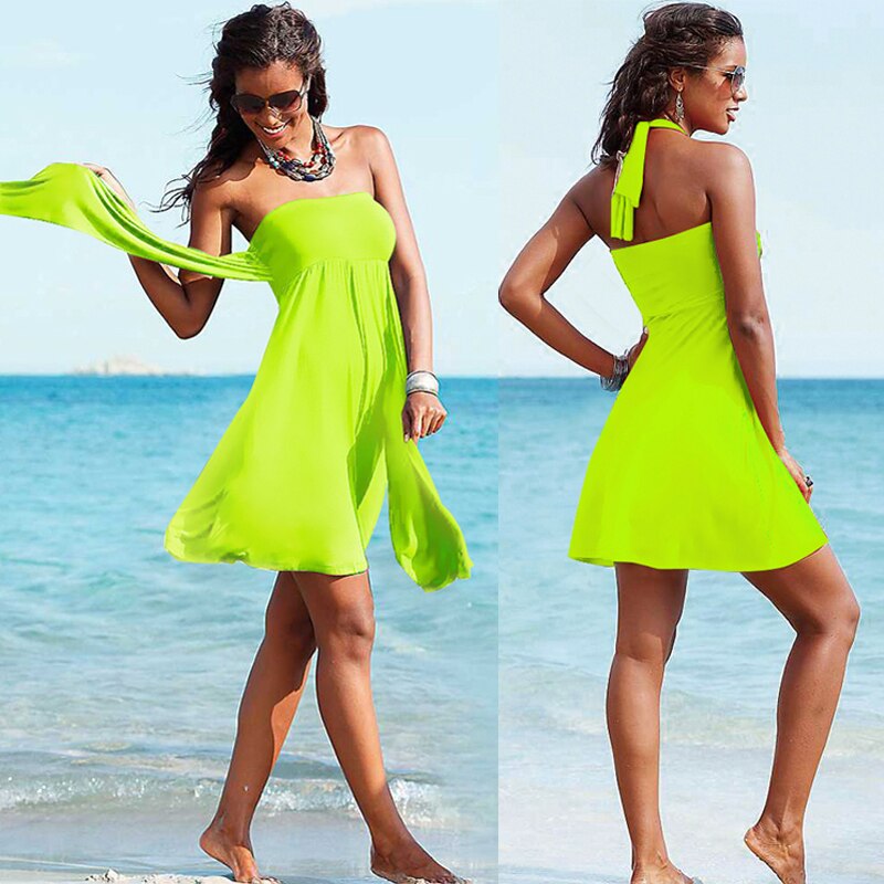 Popular Convertible Cover Up Beach Wears 2019 Multi Wears Infinite Female Favorite Women's Summer Beach Dresses - ebowsos