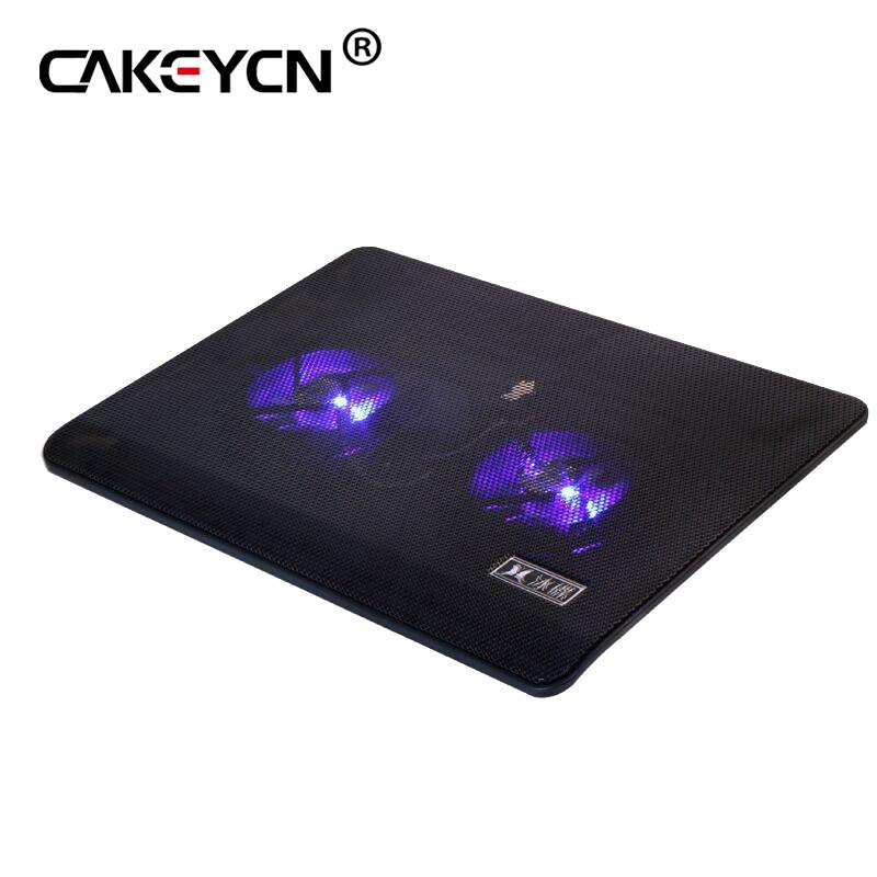 2 Fan USB Laptop Cooler Cooling Pad Base LED Notebook Cooler Computer USB Fan Stand For Laptop PC 14 inches or less - ebowsos