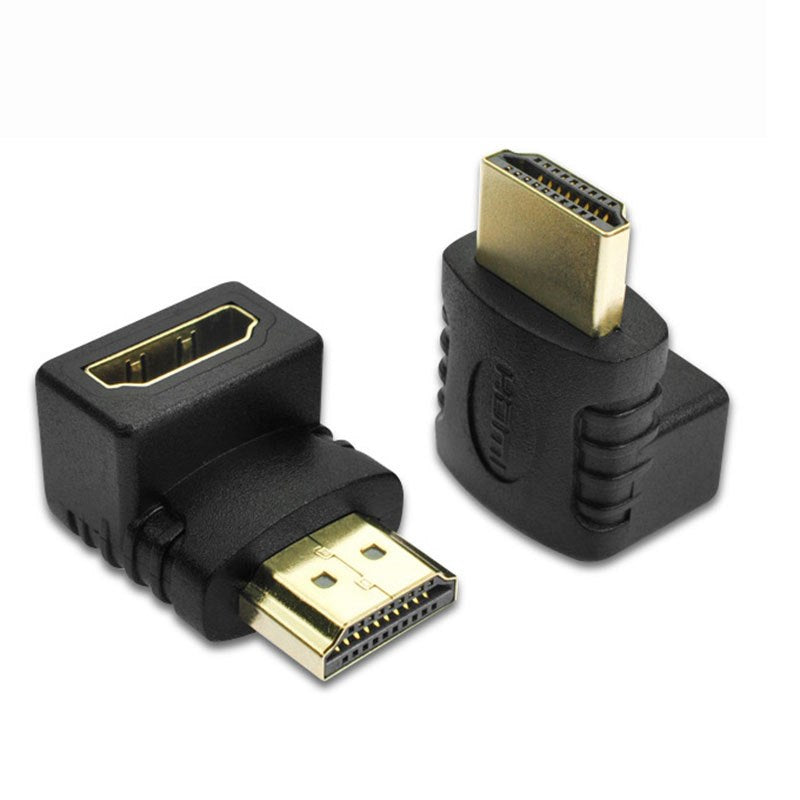 HDMI Cable Adapter 90/270 Degree Angle HDMI Male to HDMI Female for 1080P HDTV Cable Adaptor Converter Extender - ebowsos