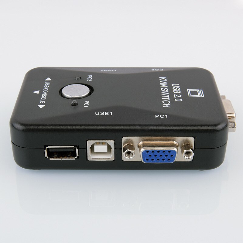 USB KVM Switch Switcher 2 Port VGA SVGA Switch Box USB 2.0 Mouse Keyboard 1920*1440 Switch - ebowsos