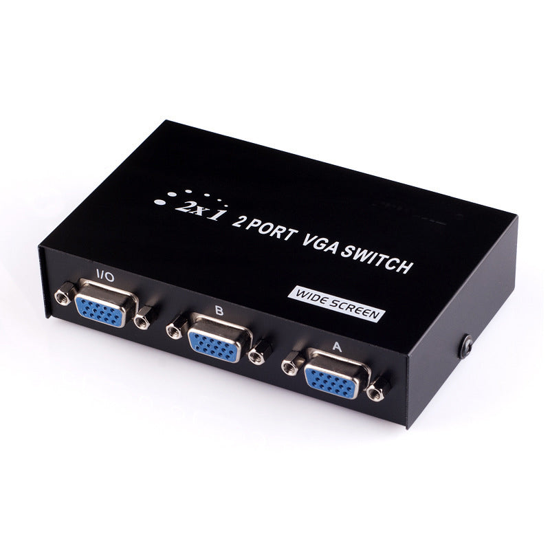 2 Port HD VGA SVGA Sharing Switch Box For LCD PC TV Monitor Video 2 In 1 Out for PC Laptop - ebowsos