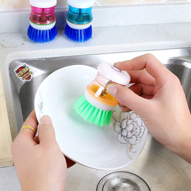 Kitchen Wash Tool Pot Pan Dish Bowl Palm Brush Scrubber Cleaning Cleaner - ebowsos