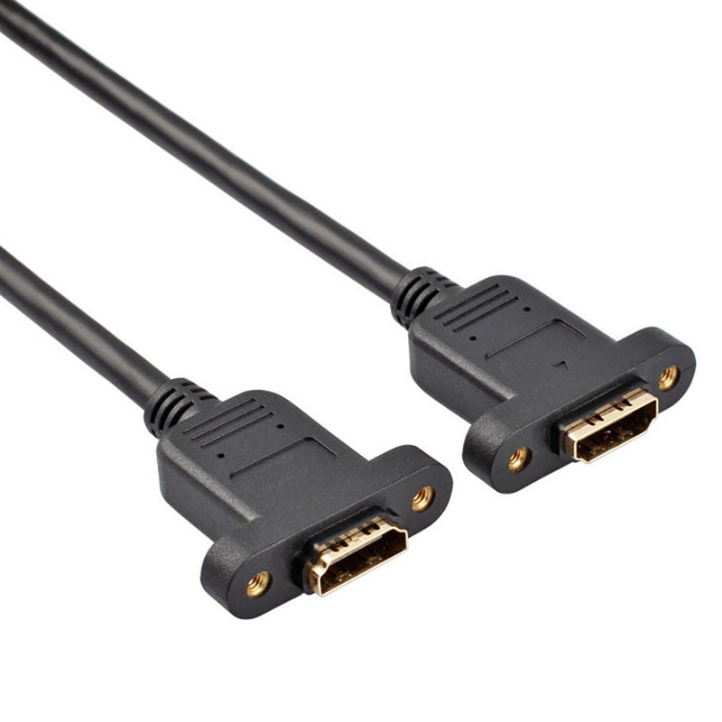 HDMI Female to Female Conventer Adapter Cable Extension Connector With Panel Hole V1.4 - ebowsos