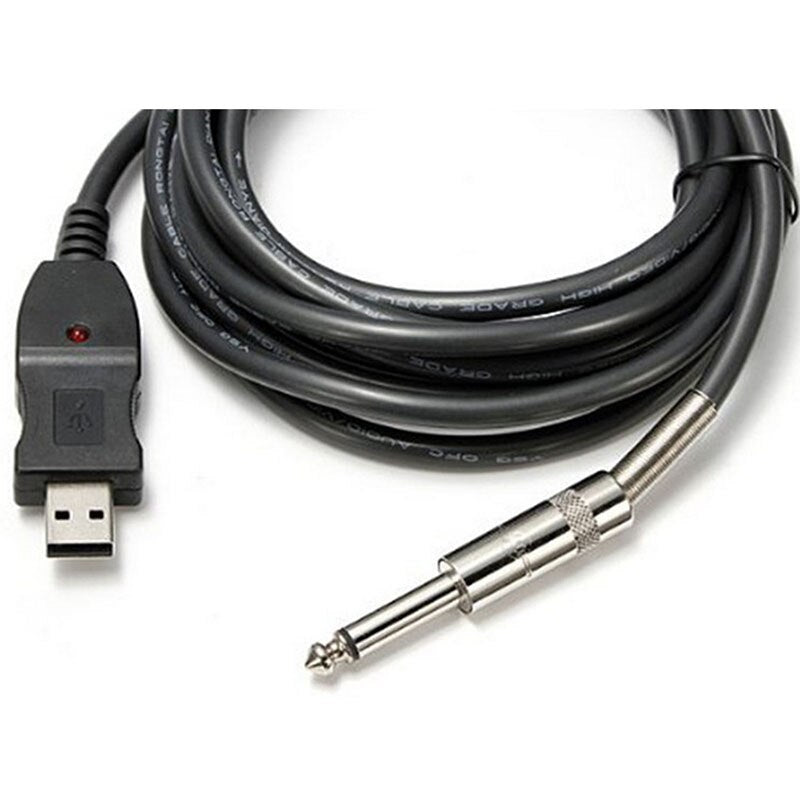 3M Guitar to PC USB Recording Cable Lead Adaptor Converter Connection Interface 6.5mm - ebowsos
