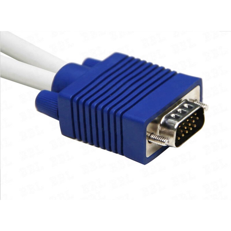 High Quality 1 Computer to Dual 2 Monitor VGA Splitter Cable Video Y Splitter 15 Pin Two Ports VGA Male to Female - ebowsos