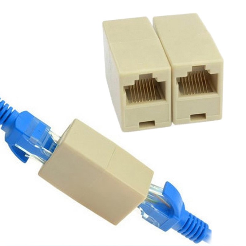 CAT5 RJ45 Network Cable Extender Plug Coupler Joiner - ebowsos