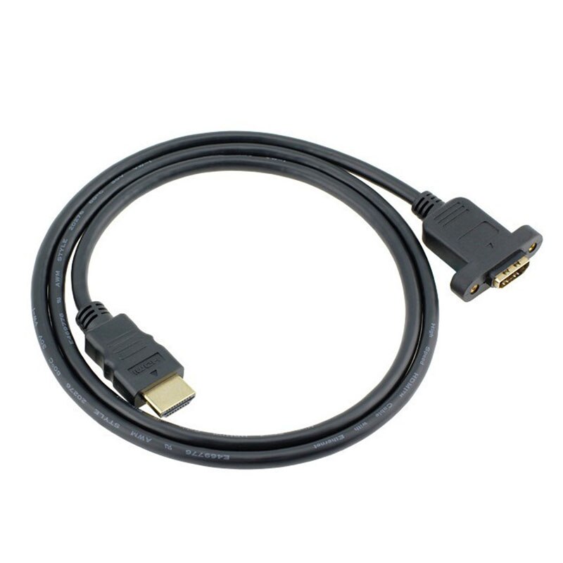Gold Plated HDMI Extension Cable Male to Female With Screw Panel Mount  V1.4 1080P For PSP HDTV  30cm 50cm 1m 1.5m - ebowsos
