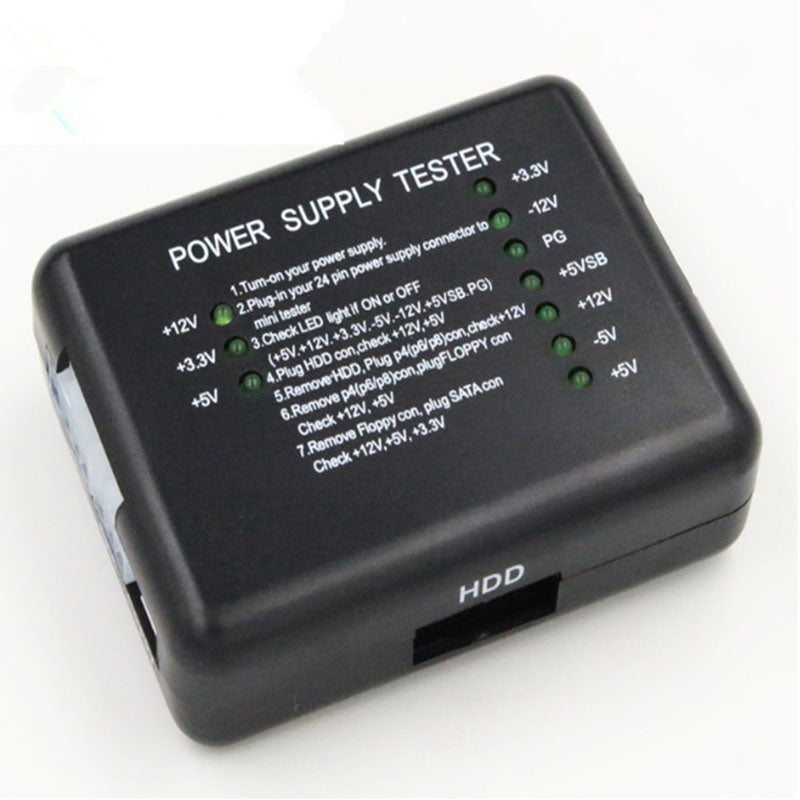 PC Computer ATX SATA HDD Power Supply Tester Check 20/24 Pin HDD SATA Diagnostic Tool testing ATX-connector - ebowsos