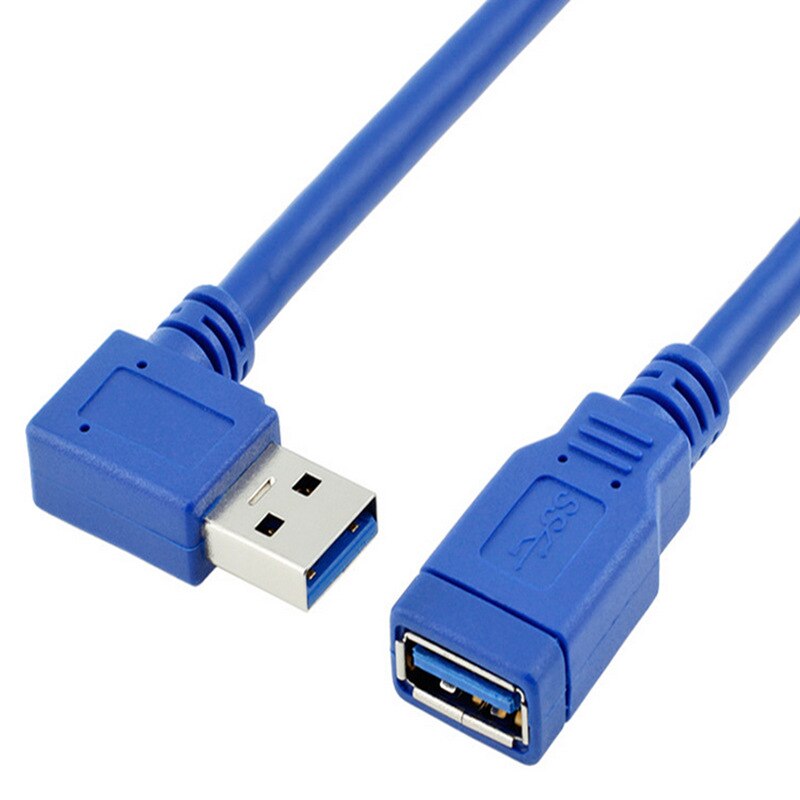 30CM USB 3.0 Right Angle and Left Angle Male to USB 3.0 Female Extension Cable USB Extension Cable - ebowsos