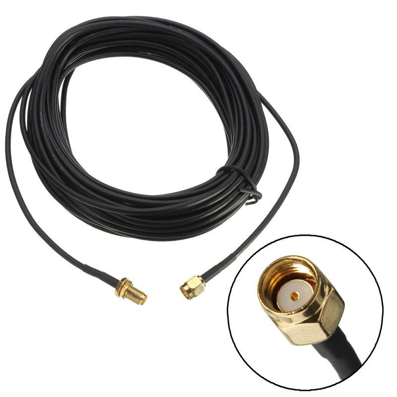Brand New 9m RP-SMA Male to Female Jack Wifi Antenna Extension Cable Lead Wire Gold Plated High Quality - ebowsos