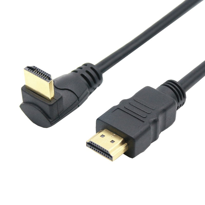 HDMI Male to Male Cable Cord Converter For XBOX HDTV DVD Video HDMI Down & Up & Left & Right Angled  90 degree HDMI cable - ebowsos