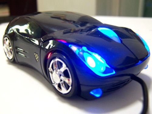 New Fashion Red/Blue Mini 3D Car Shape USB Optical Wired Mouse Mice For PC/Laptop/Computer - ebowsos