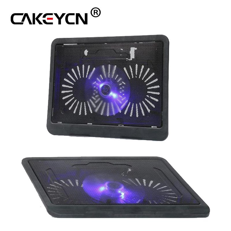14 inches or less laptop Cooling Pad Laptop Cooler USB Hub with Big Cooling Fans Light Notebook Stand and Quiet Fixture - ebowsos