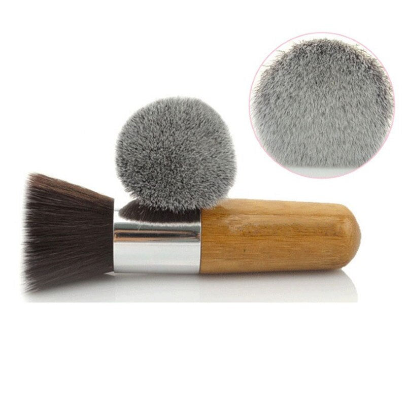 Professional Wooden Powder Makeup Brush Flat Top Brush Foundation beauty Cosmetic Make up Brushes Tool - ebowsos