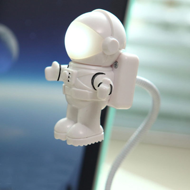 Funny Astronaut USB Gadget Spaceman USB LED Light Adjustable Night Light Gadgets for Computer PC Lamp - ebowsos
