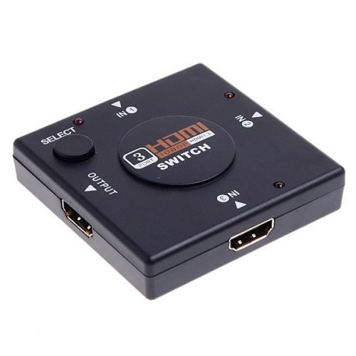 New 1Pcs Wholesale Mini HDMI Port 3 Port HDMI Splitter HDMI Switch Switcher for HDTV 1080P Vedio - ebowsos