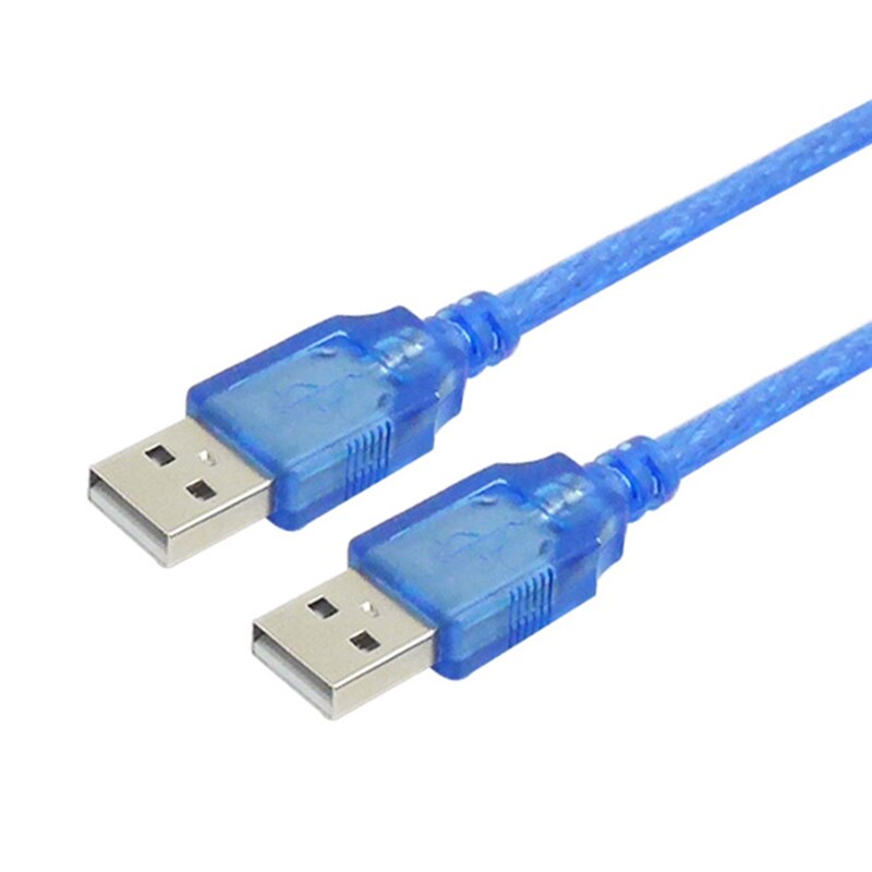 USB Type A Male to Male Braided Blue Shielding USB Adapter Extension Data Transfer Cable Cord Wire above 1.5m with Magnetic Ring - ebowsos