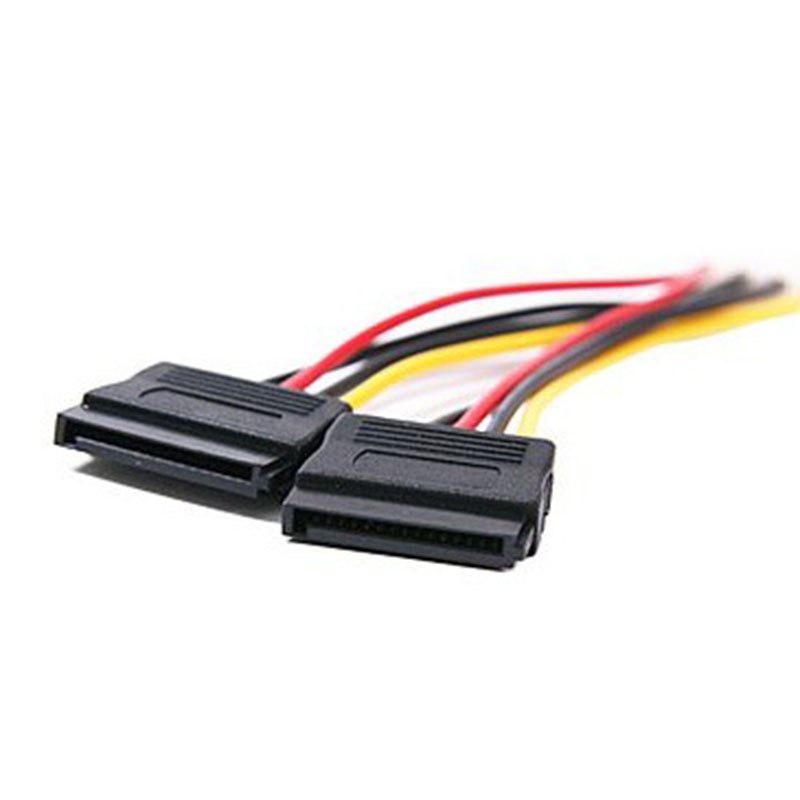 Molex To SATA Power Y Splitter Dual Hard Drive Cable Adapterr 2 Way 4 Pin IDE Molex To 2x 15 Pin Power Adapter Cable - ebowsos