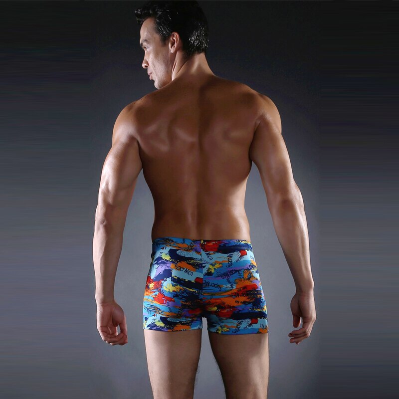 Very Popular Print Mens Sexy Swimwear Big Size Men Swimsuit Man Swim Wear Plus Size XXXL Elastic Waist-tie Male Swim Trunk - ebowsos