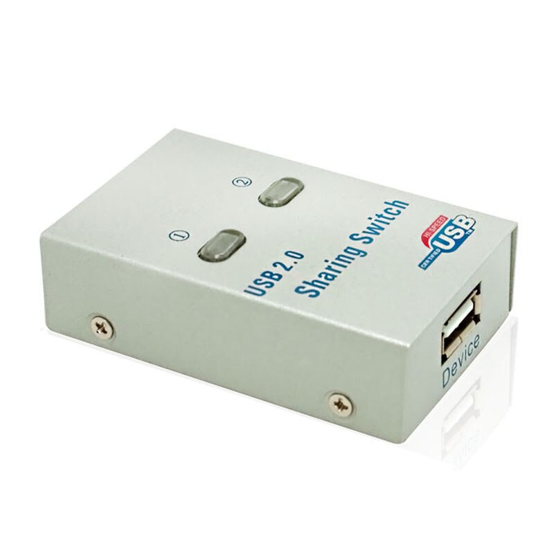 PC Computer USB 2.0 Auto / Manual Sharing Switch Hub 2 Port Adapter for Printer Scanner Plotter sharing adapter - ebowsos