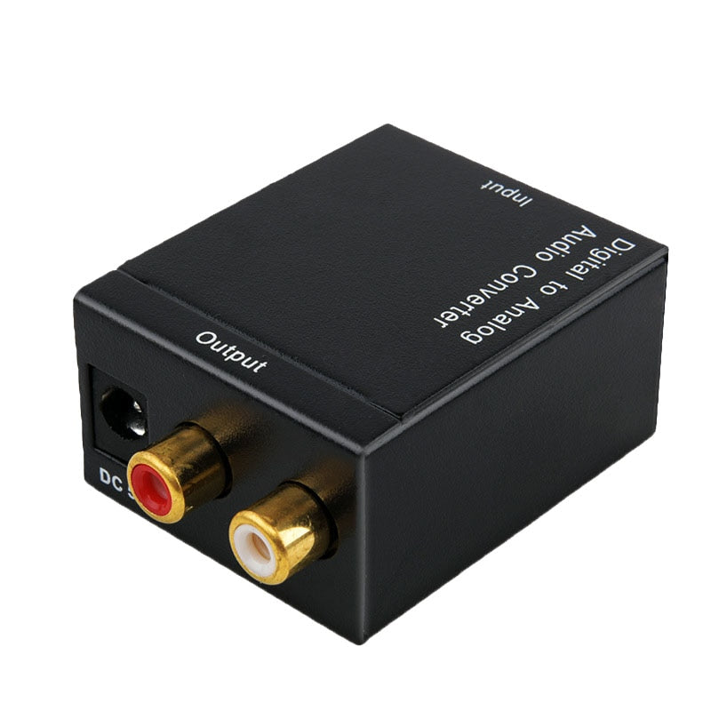 Digital To Analog Audio Converter Digital Optical Coaxial RCA Toslink Signal to Analog Audio Converter Adapter For DVD TV Theate - ebowsos