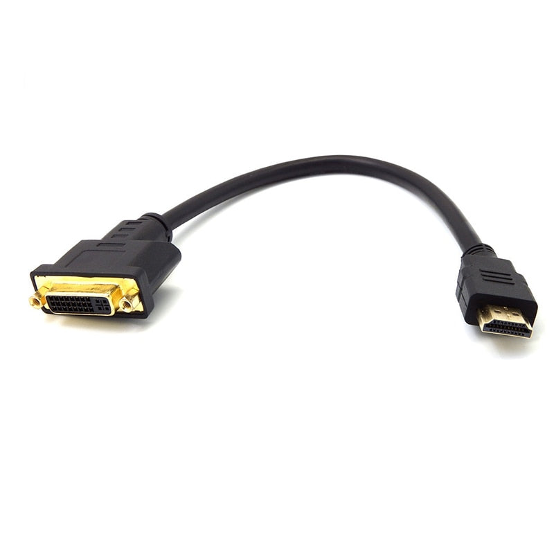 30cm HDMI To DVI 24+5 Adapter Cable Black M/F HDMI Male To DVI Female Video Adapter Cord For PC HDTV LCD DVD - ebowsos