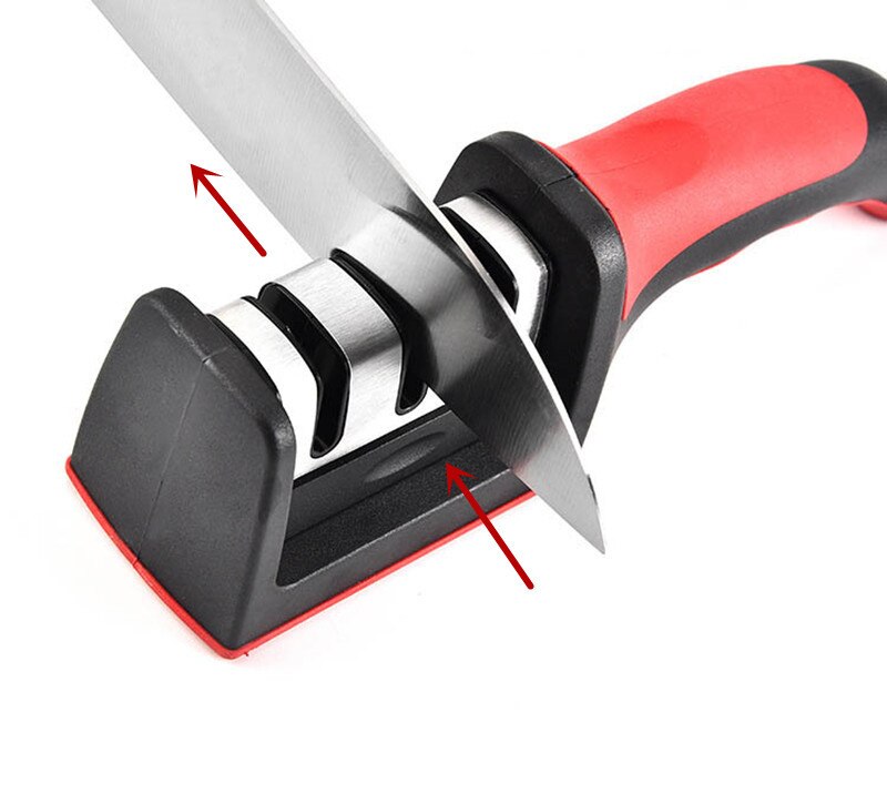 Professional Knife Sharpener Diamond Tungsten Steel Carbide Ceramic Knife Sharpening Kitchen Tools Random Color - ebowsos