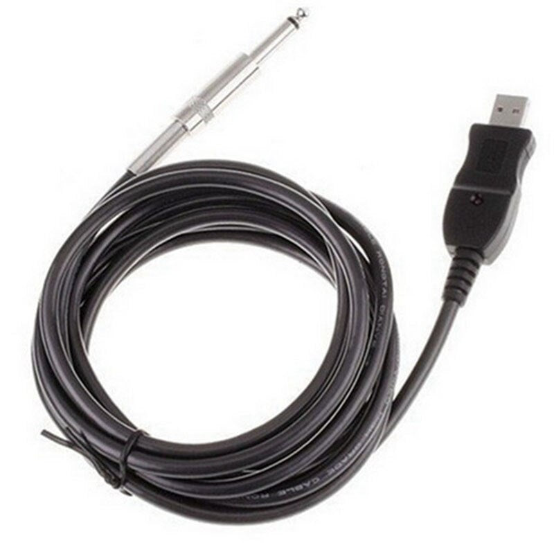 3M Guitar to PC USB Recording Cable Lead Adaptor Converter Connection Interface 6.5mm - ebowsos