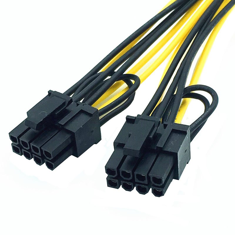 6 Pin Feamle to Dual 8 Pin Male PCI Express Power Converter Cable CPU Video Graphics Card 6Pin to 8Pin PCIE Power Cable - ebowsos