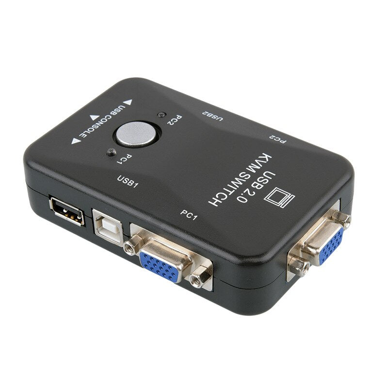 USB KVM Switch Switcher 2 Port VGA SVGA Switch Box USB 2.0 Mouse Keyboard 1920*1440 Switch - ebowsos