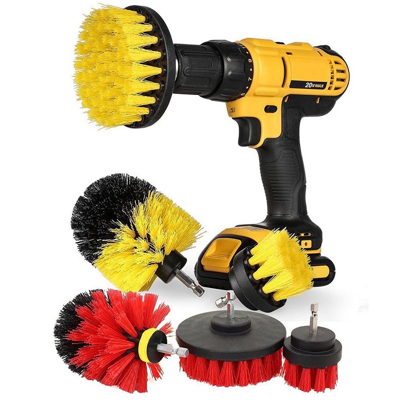 3 pcs Power Scrubber Brush Set for Bathroom Drill Scrubber Brush for Cleaning Cordless Drill Attachment Kit Power Scrub Brush - ebowsos