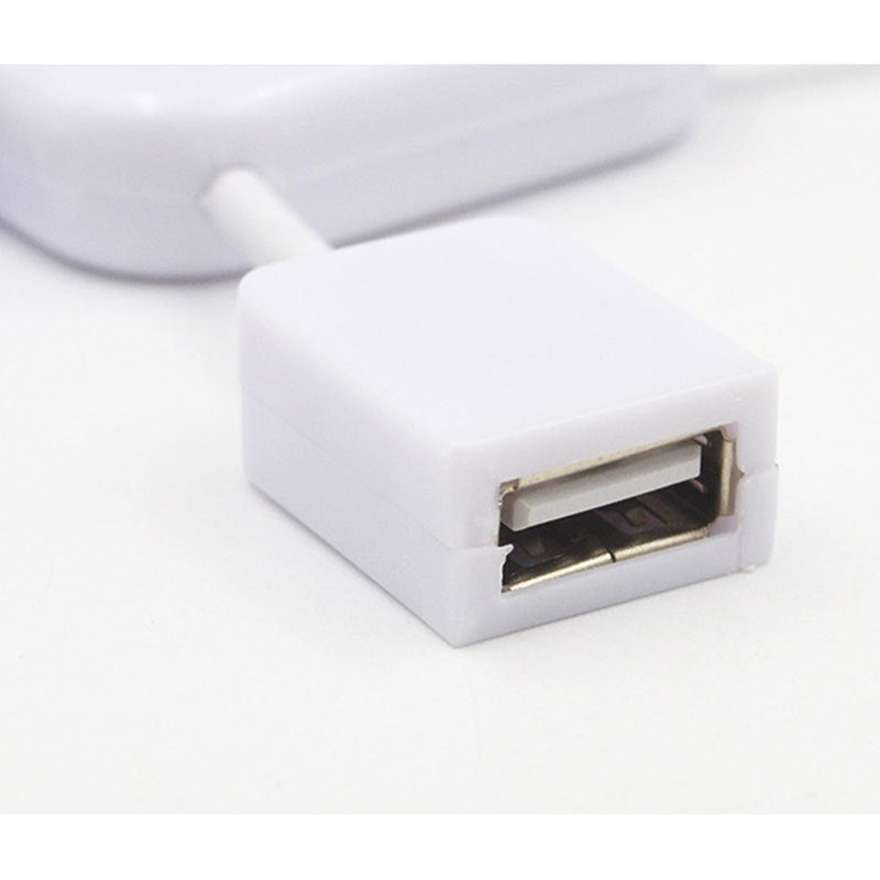 4 Port USB 2.0 High Speed Hub for PC Laptop Doll Man Design White - ebowsos