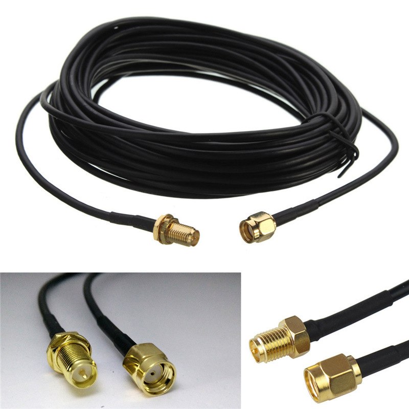 6M WiFi Antenna RP-SMA M-F Extension Cable WiFi Router - ebowsos