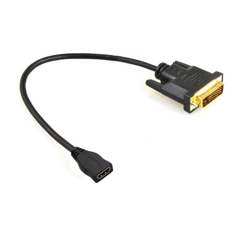 DVI-D 24+1 Pin Male to HDMI Female Adapter Converter Cable HDMI Converter for HDTV 1080P DVD Laptop PS3 - ebowsos