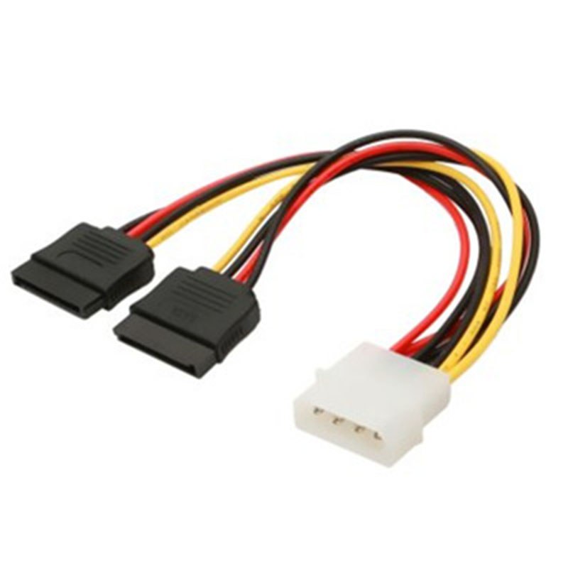 Molex To SATA Power Y Splitter Dual Hard Drive Cable Adapterr 2 Way 4 Pin IDE Molex To 2x 15 Pin Power Adapter Cable - ebowsos