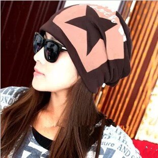 Hot wholesale Korean Japan Style Fashion Pentagram star hat lady velvet warm autumn and winter hats for women black color - ebowsos