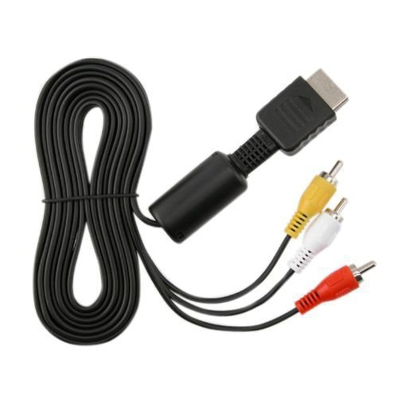 High Quality Audio Video AV Cable Cord Wire to 3 RCA TV Lead for Sony for Playstation PS1 PS2 for PS3 Console Cable - ebowsos