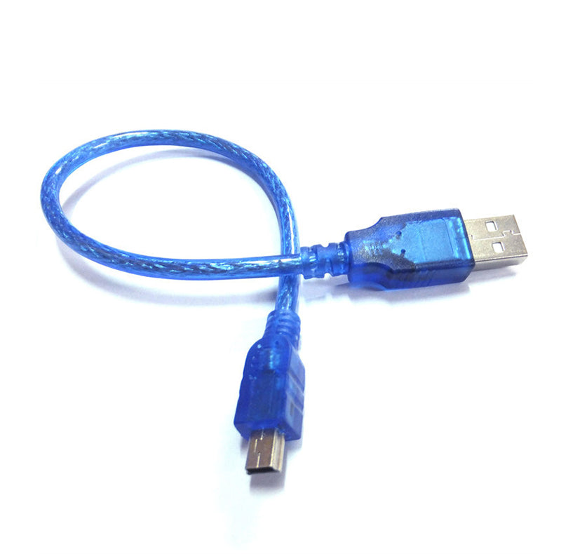 Blue Short USB 2.0 A Male to Mini 5 Pin B Data Charging Cable Cord Adapter NEW 0.3m,1m,1.5m,3m,5m - ebowsos