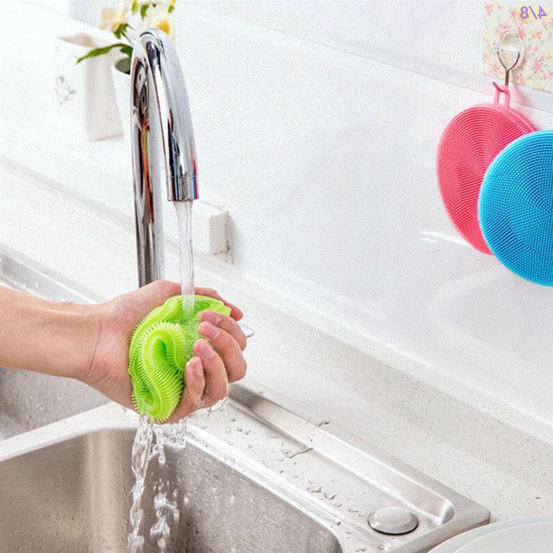 Magic Cleaning Brushes Silicone Dish Bowl Scouring Pad Pot Pan Easy to Clean Wash Brush Cleaning Kitchen - ebowsos