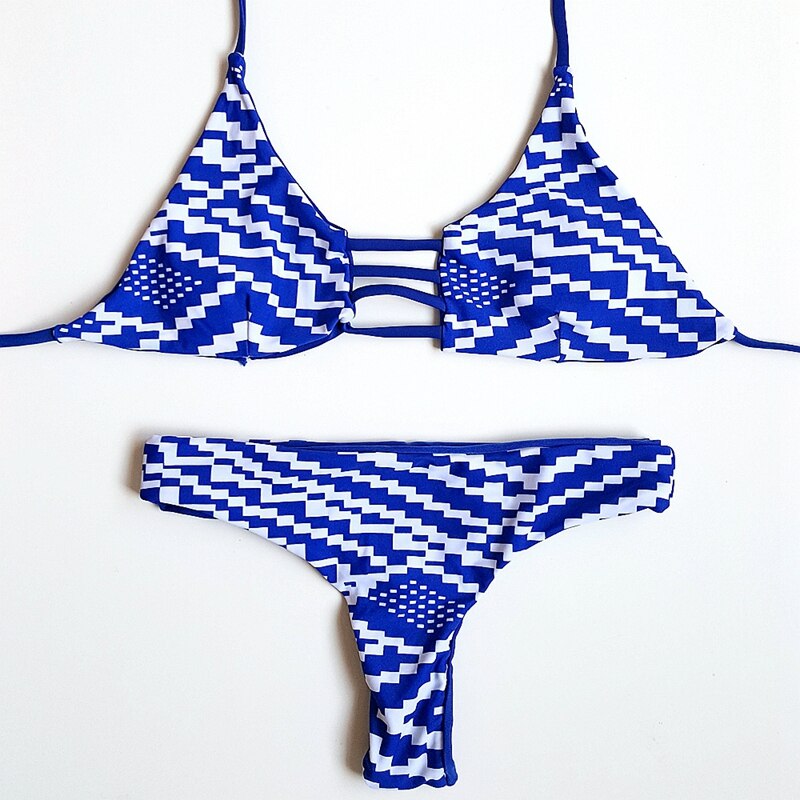 Geometric Print Brazil Bikini Goddess Female Swimsuit Brazilian Mini String Bandage Swimming Wear Beach Women Bathing Suit - ebowsos