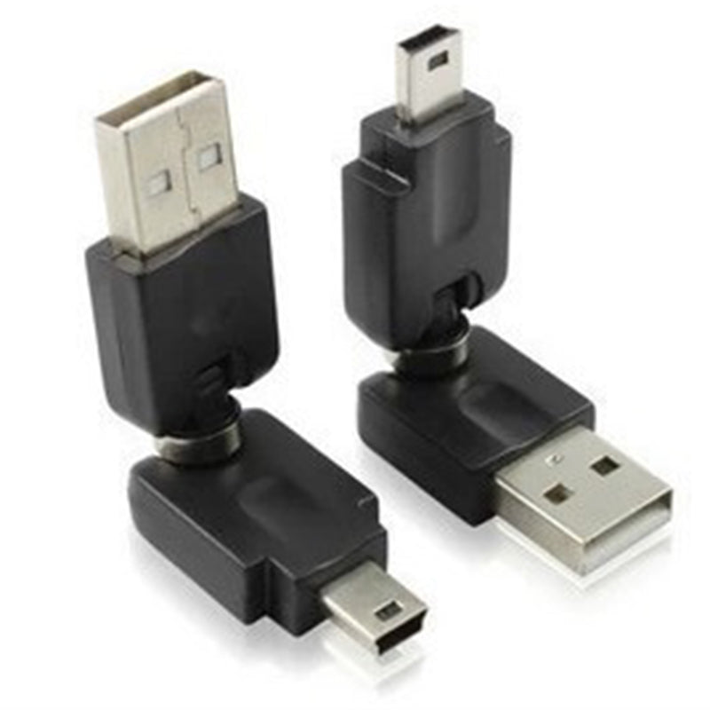 USB 2.0 Male Flexible Angled 360D to Mini USB male 5pin Adapter - ebowsos