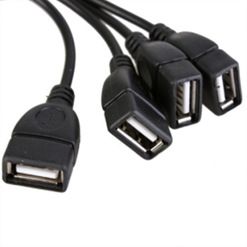 Black 4 Port USB 2.0 480Mbps Mini High Speed Cable Hub Hubs for Notebook Laptop PC - ebowsos