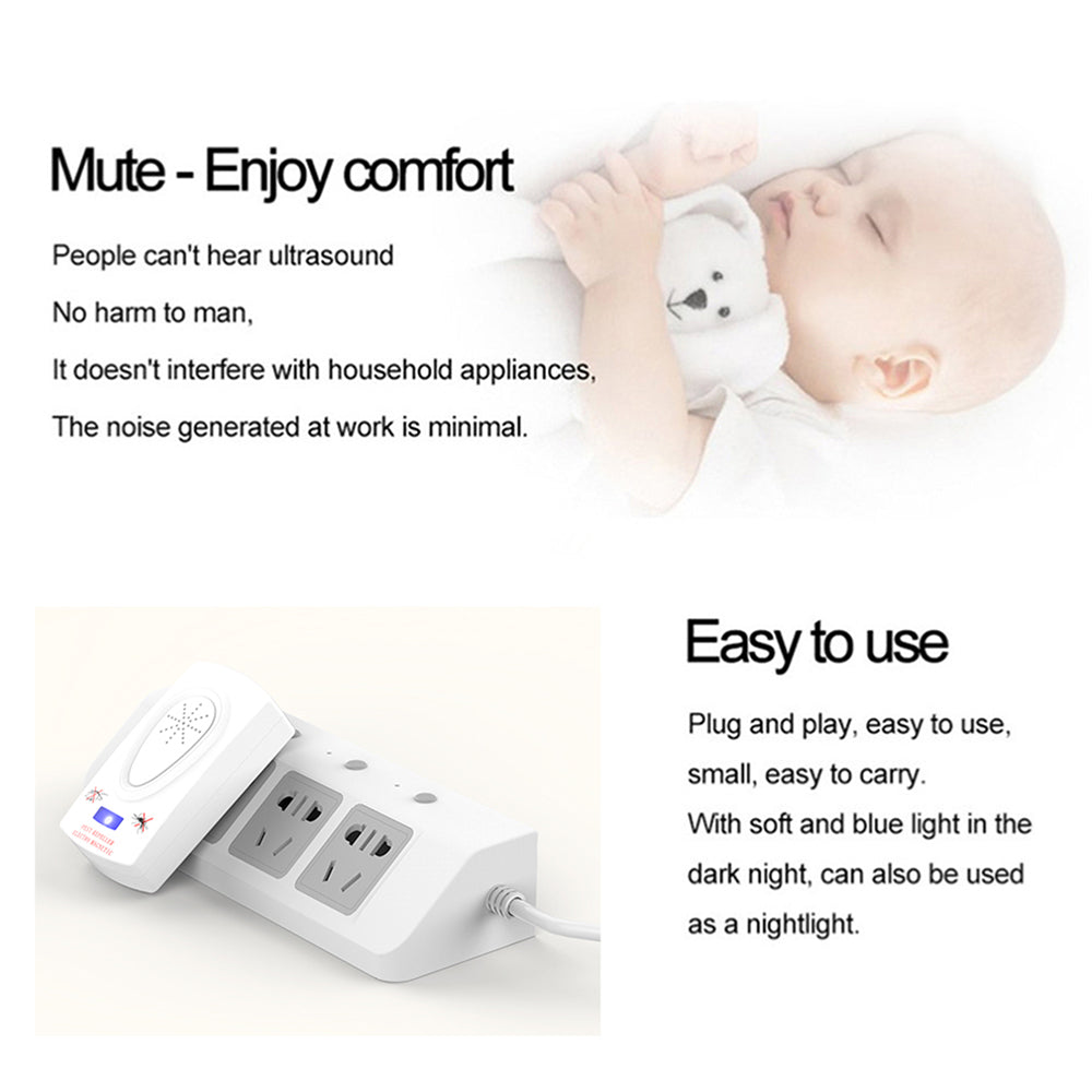 Ultrasound Mouse Cockroach Repeller Device Insect Rats Spider Mosquito Killer Pest Control Rejecter - ebowsos
