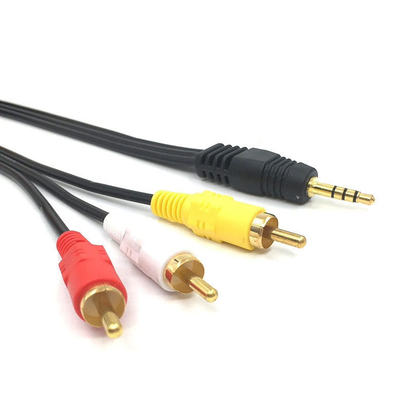 3.5mm Jack Plug Male to 3 RCA Adapter High Quality 3.5 to RCA Male Audio Video AV Cable Wire Cord 1.5M - ebowsos