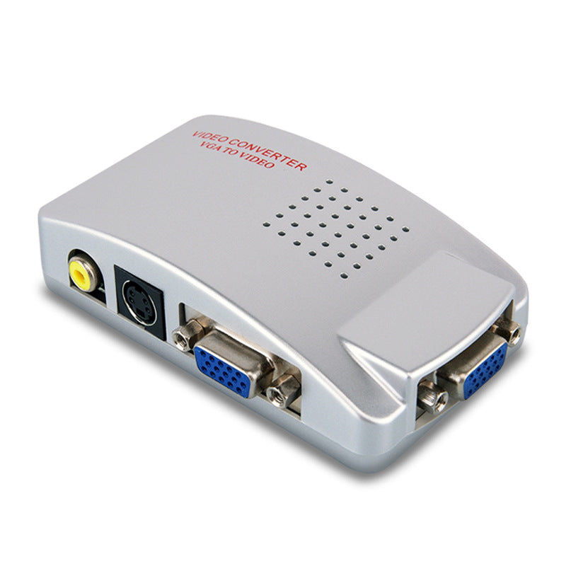 PC TO TV Adapter VGA to AV RCA TV Monitor S-Video Signal Converter Adapter Switch Box PC Laptop - ebowsos